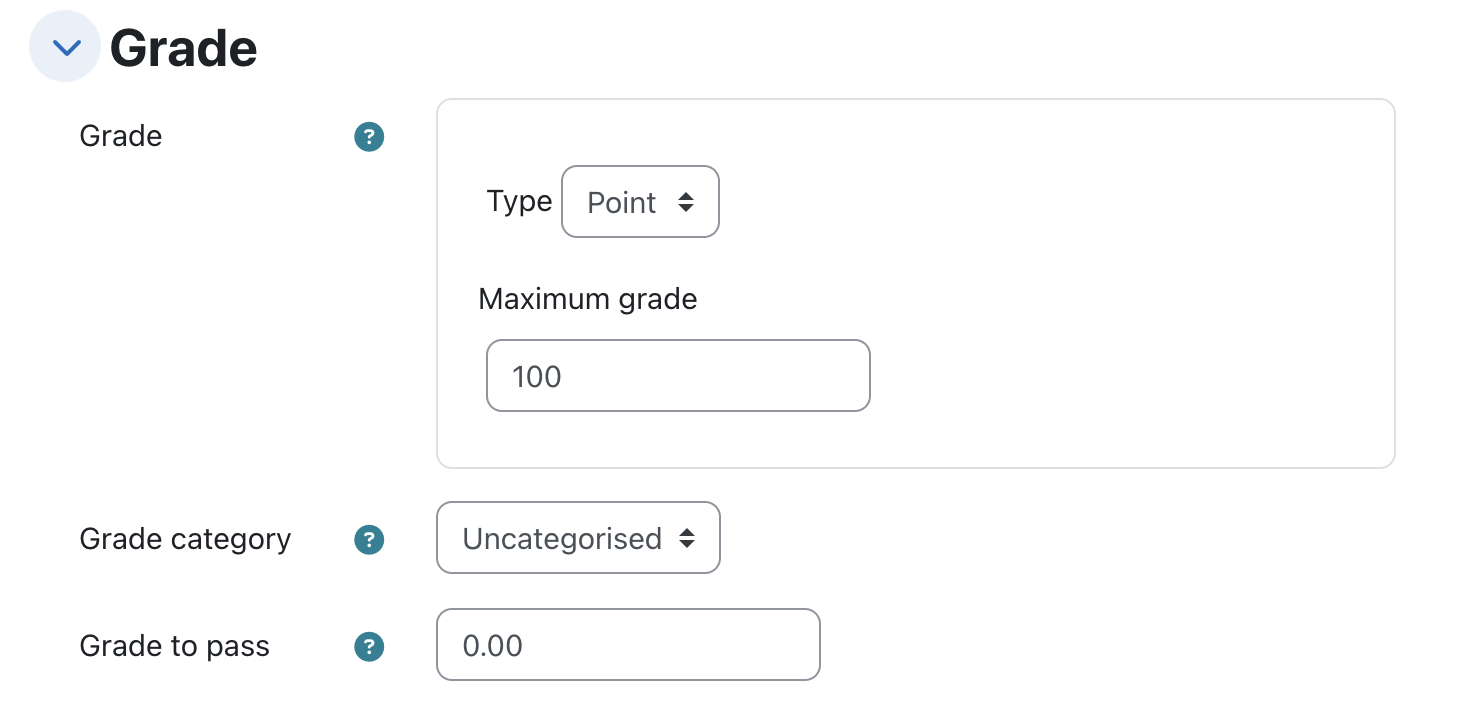 Grade in Moodle